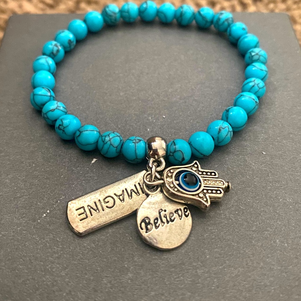 Turquoise stone Charm Bracelet